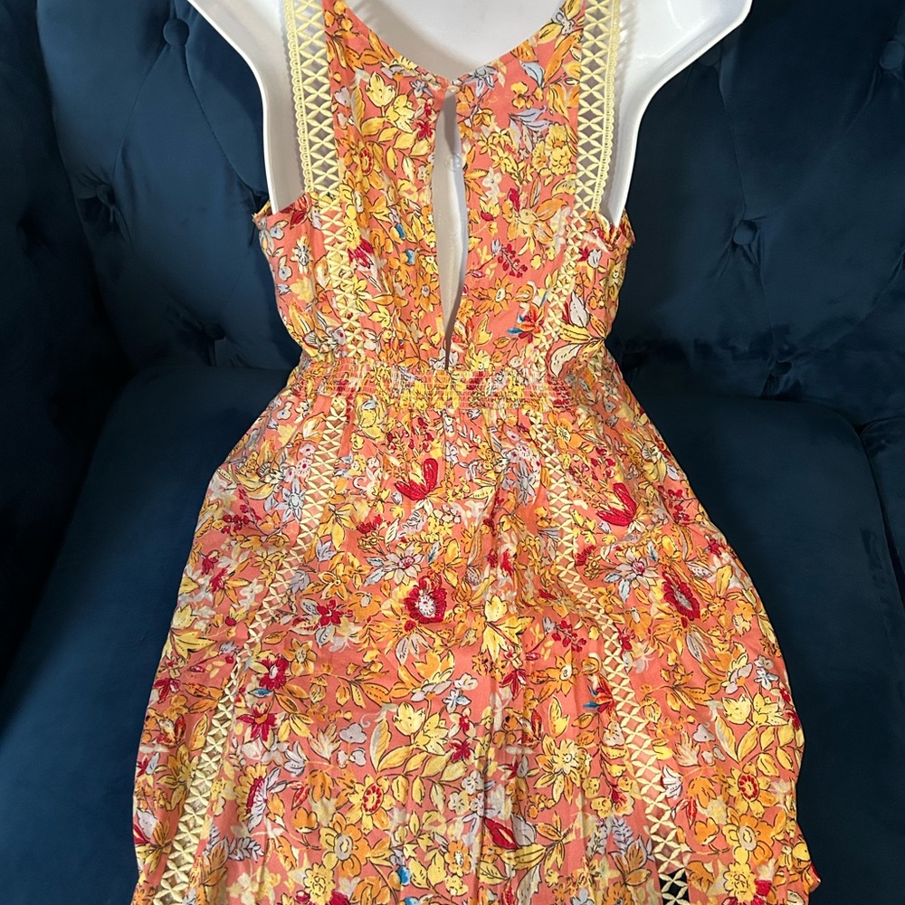 Chelsea & Violet Orange Yellow Halter Sundress - Picture 5 of 10
